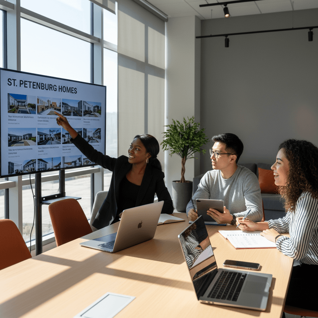 Students participating in in-person real estate training session